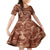 Hawaii Plumeria Kid Short Sleeve Dress Hau'oli la Makuahine Sunburned LT7 KID Brown - Polynesian Pride