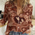 Hawaii Plumeria Women Casual Shirt Hau'oli la Makuahine Sunburned LT7 Female Brown - Polynesian Pride