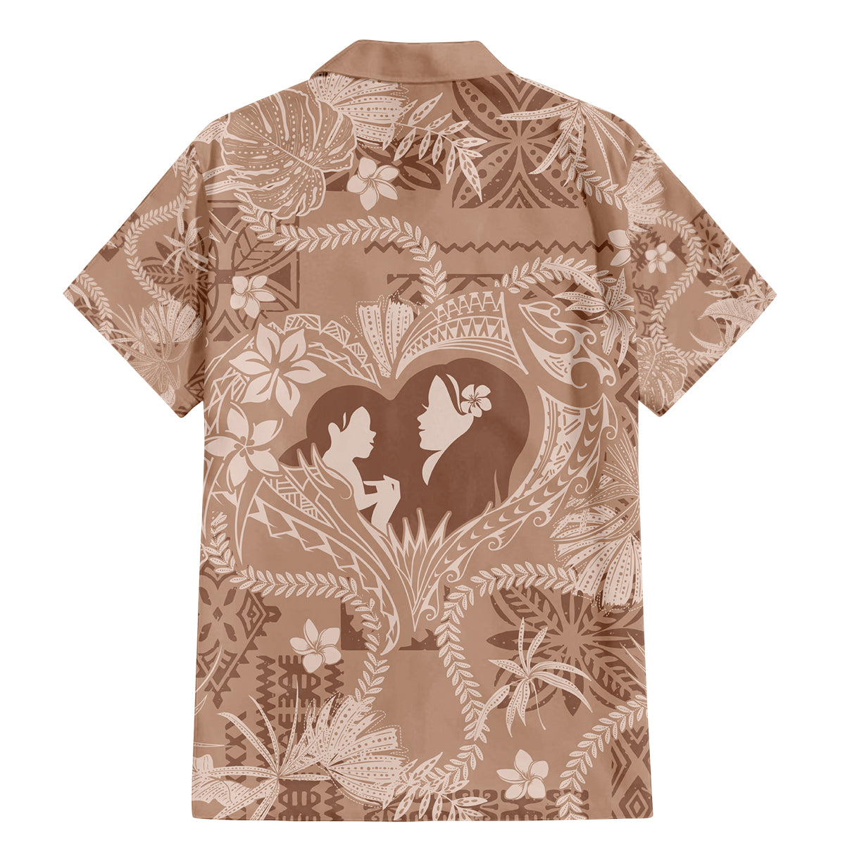 Hawaii Plumeria Family Matching Mermaid Dress and Hawaiian Shirt Hau'oli la Makuahine Beige LT7 - Polynesian Pride