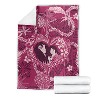 Hawaii Plumeria Blanket Hau'oli la Makuahine Rosy LT7 - Polynesian Pride