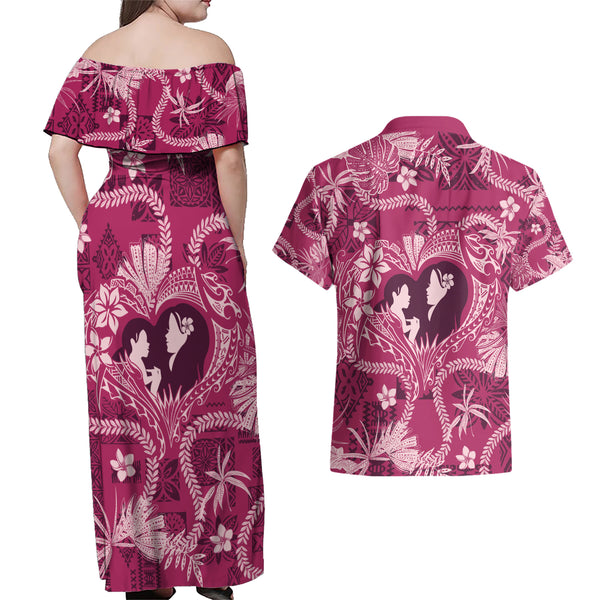 Plumeria Maxi Hawaiian Dress Cap Sleeves main image 1
