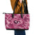 Hawaii Plumeria Leather Tote Bag Hau'oli la Makuahine Rosy LT7 - Polynesian Pride