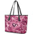 Hawaii Plumeria Leather Tote Bag Hau'oli la Makuahine Rosy LT7 - Polynesian Pride