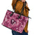 Hawaii Plumeria Leather Tote Bag Hau'oli la Makuahine Rosy LT7 - Polynesian Pride