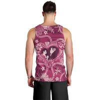 Hawaii Plumeria Men Tank Top Hau'oli la Makuahine Rosy LT7 - Polynesian Pride