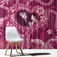 Hawaii Plumeria Window Curtain Hau'oli la Makuahine Rosy LT7 - Polynesian Pride