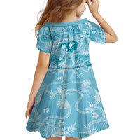 Hawaii Plumeria Family Matching Tank Maxi Dress and Hawaiian Shirt Hau'oli la Makuahine Turquoise LT7 - Polynesian Pride