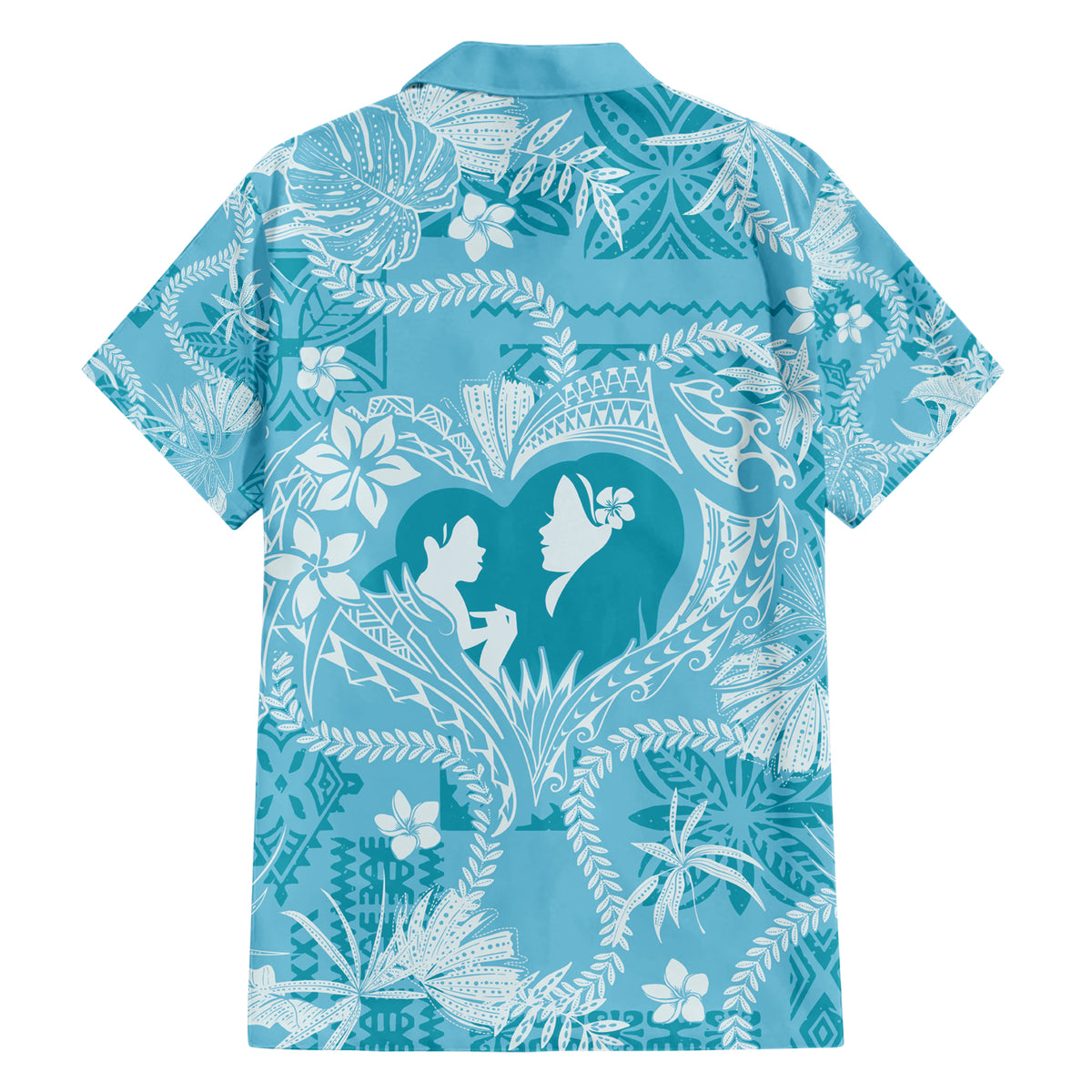 Hawaii Plumeria Hawaiian Shirt Hau'oli la Makuahine Turquoise LT7 - Polynesian Pride