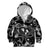 Hawaii Plumeria Kid Hoodie Hau'oli la Makuahine Monochrome LT7 Zip Hoodie Black - Polynesian Pride
