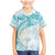 Polynesia Humpback Whale Family Matching Mermaid Dress and Hawaiian Shirt Tropical Plumeria Turquoise