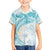 Polynesia Humpback Whale Kid Hawaiian Shirt Tropical Plumeria Turquoise