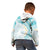 Polynesia Humpback Whale Kid Hoodie Tropical Plumeria Turquoise