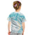 Polynesia Humpback Whale Kid T Shirt Tropical Plumeria Turquoise
