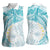 Polynesia Humpback Whale Women Sleeveless Polo Shirt Tropical Plumeria Turquoise