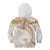 Polynesia Humpback Whale Kid Hoodie Tropical Plumeria Beige