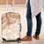 Polynesia Humpback Whale Luggage Cover Tropical Plumeria Beige