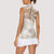 Polynesia Humpback Whale Women Sleeveless Polo Shirt Tropical Plumeria Beige
