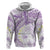 Polynesia Humpback Whale Hoodie Tropical Plumeria Lavender