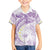 Polynesia Humpback Whale Kid Hawaiian Shirt Tropical Plumeria Lavender