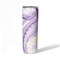 Polynesia Humpback Whale Skinny Tumbler Tropical Plumeria Lavender