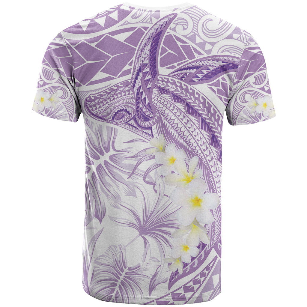 Polynesia Humpback Whale T Shirt Tropical Plumeria Lavender LT7 - Polynesian Pride