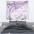 Polynesia Humpback Whale Tapestry Tropical Plumeria Lavender