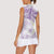 Polynesia Humpback Whale Women Sleeveless Polo Shirt Tropical Plumeria Lavender