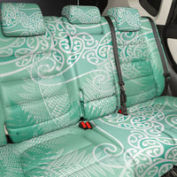 Aotearoa Maori Koru Curves Back Car Seat Cover Silver Ferns - Mint LT7 - Polynesian Pride