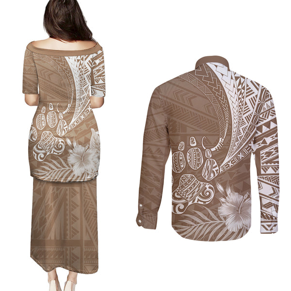 Personalised Polynesian Pacific Bulldog Long Sleeve Bodycon Dress With Teal Hawaii Tribal Tattoo Patterns LT7