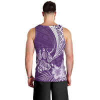 Personalised Polynesian Pacific Bulldog Men Tank Top With Violet Hawaii Tribal Tattoo Patterns LT7 - Polynesian Pride