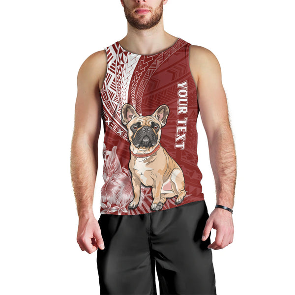 Personalised Polynesian Pacific Bulldog Tank Maxi Dress With Violet Hawaii Tribal Tattoo Patterns LT7 main image 0