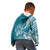 Personalised Polynesian Pacific Bulldog Kid Hoodie With Teal Hawaii Tribal Tattoo Patterns LT7 - Polynesian Pride