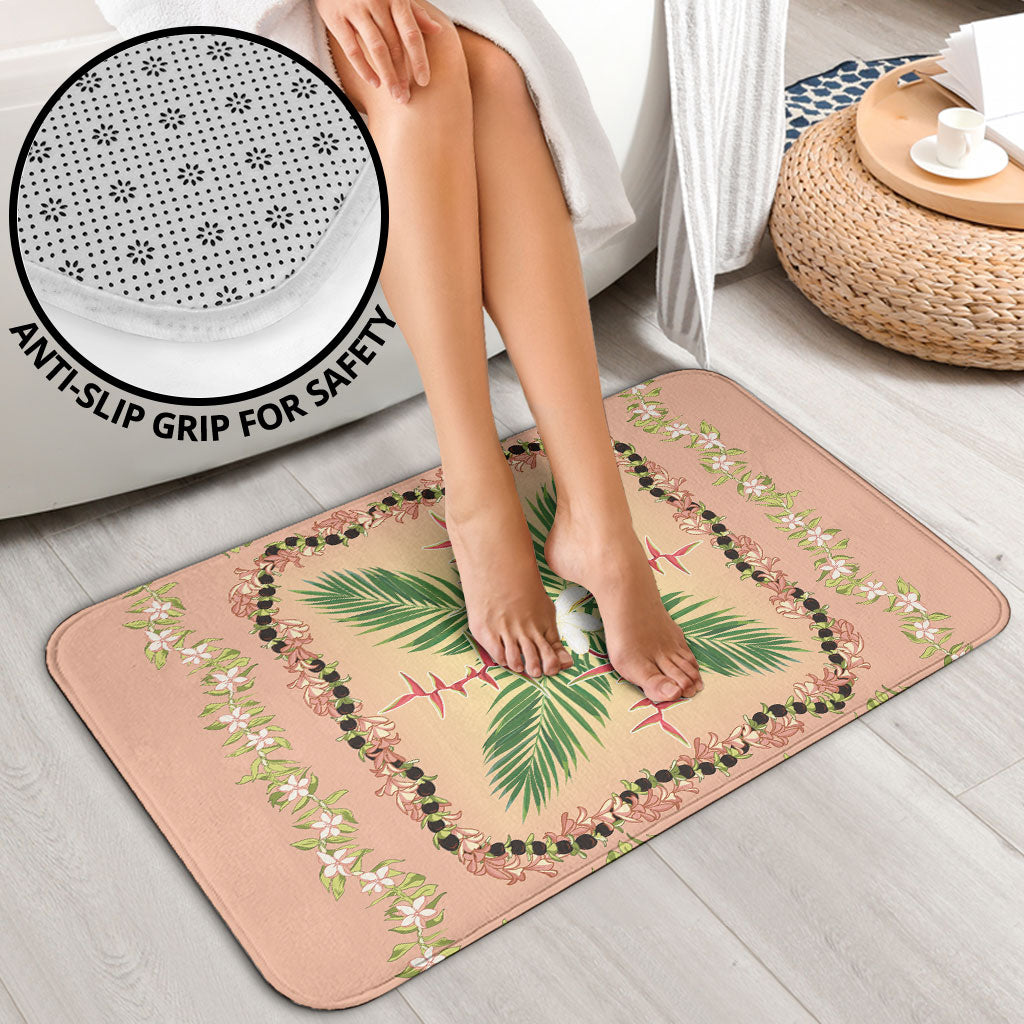 Hawaii Quilt Inspired Collection Aloha Flowers Bathroom Set Maile - Kukui Nut Lei