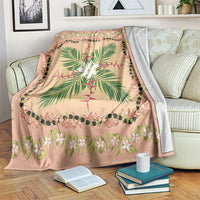 Hawaii Quilt Inspired Collection Aloha Flowers Blanket Maile - Kukui Nut Lei