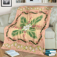 Hawaii Quilt Inspired Collection Aloha Flowers Blanket Maile - Kukui Nut Lei