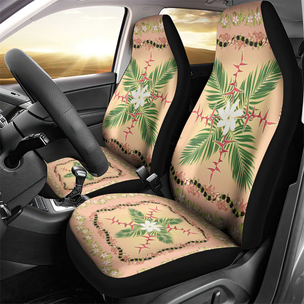 Hawaii Quilt Inspired Collection Aloha Flowers Car Seat Cover Maile - Kukui Nut Lei