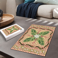 Hawaii Quilt Inspired Collection Aloha Flowers Puzzle Maile - Kukui Nut Lei