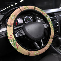 Hawaii Quilt Inspired Collection Aloha Flowers Steering Wheel Cover Maile - Kukui Nut Lei
