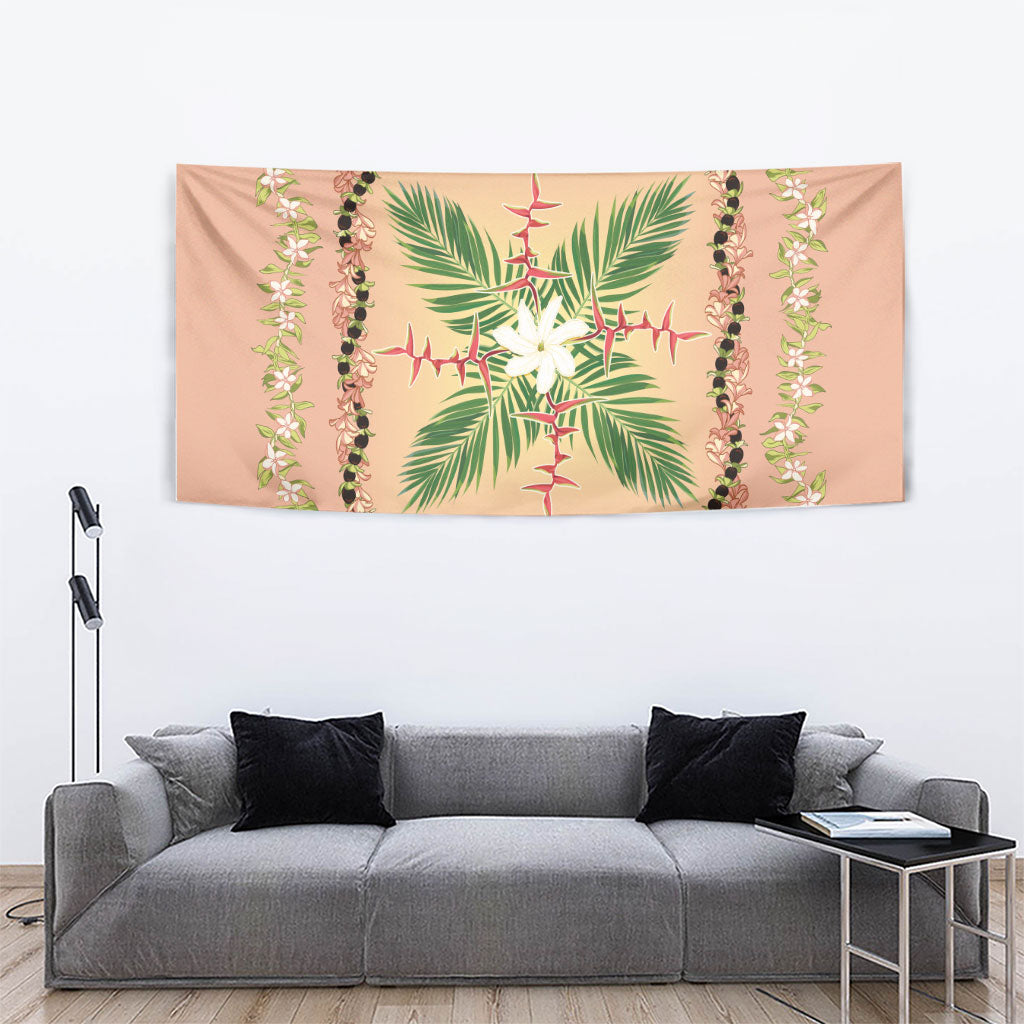 Hawaii Quilt Inspired Collection Aloha Flowers Tapestry Maile - Kukui Nut Lei