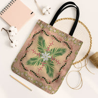 Hawaii Quilt Inspired Collection Aloha Flowers Tote Bag Maile - Kukui Nut Lei