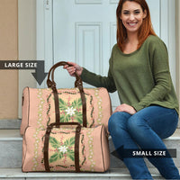 Hawaii Quilt Inspired Collection Aloha Flowers Travel Bag Maile - Kukui Nut Lei