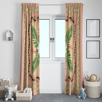 Hawaii Quilt Inspired Collection Aloha Flowers Window Curtain Maile - Kukui Nut Lei