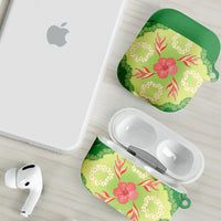 Hawaii Quilt Inspired Collection Aloha Flowers AirPods Case Plumeria - Ti Leaf Lei