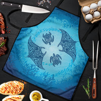 Hawaii Quilt Inspired Collection Aloha Sea Apron Manta Ray and Turtles