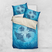 Hawaii Quilt Inspired Collection Aloha Sea Bedding Set Manta Ray and Turtles