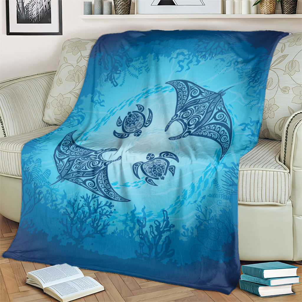 Hawaii Quilt Inspired Collection Aloha Sea Blanket Manta Ray and Turtles