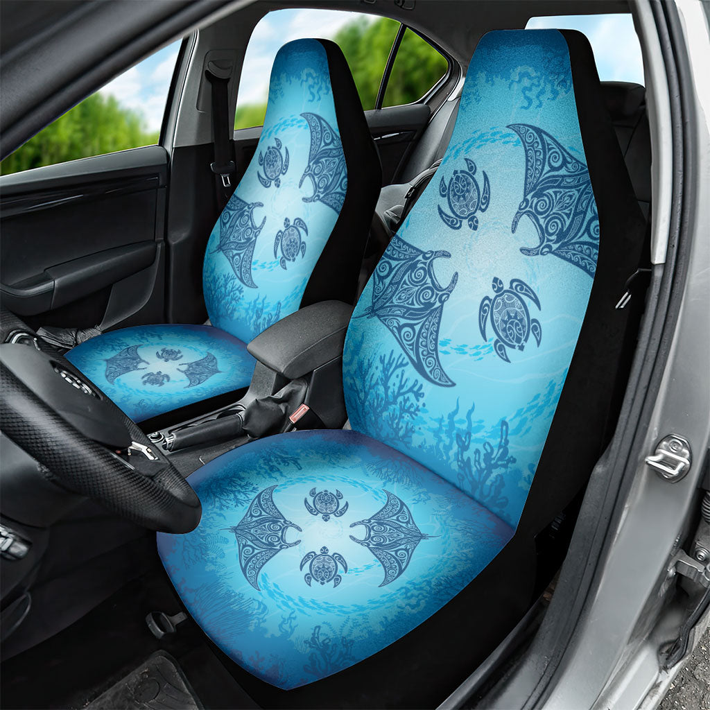Hawaii Quilt Inspired Collection Aloha Sea Car Seat Cover Manta Ray and Turtles