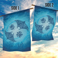 Hawaii Quilt Inspired Collection Aloha Sea Garden Flag Manta Ray and Turtles