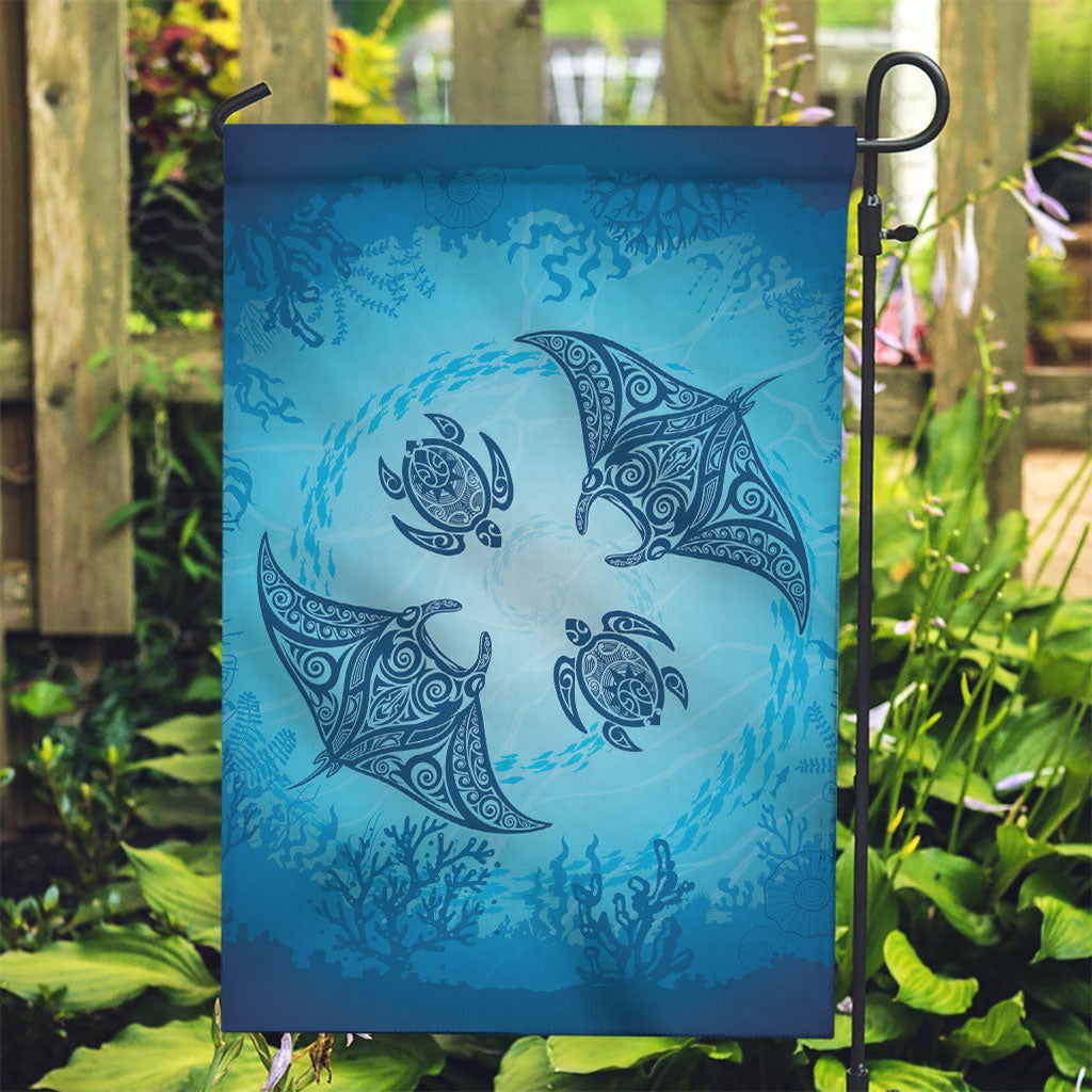 Hawaii Quilt Inspired Collection Aloha Sea Garden Flag Manta Ray and Turtles