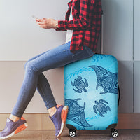 Hawaii Quilt Inspired Collection Aloha Sea Luggage Cover Manta Ray and Turtles